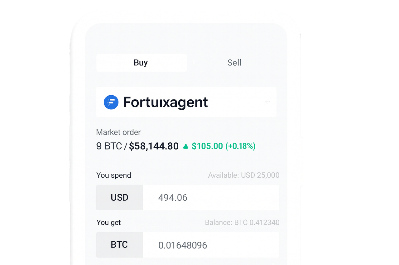 Trading UI mockup