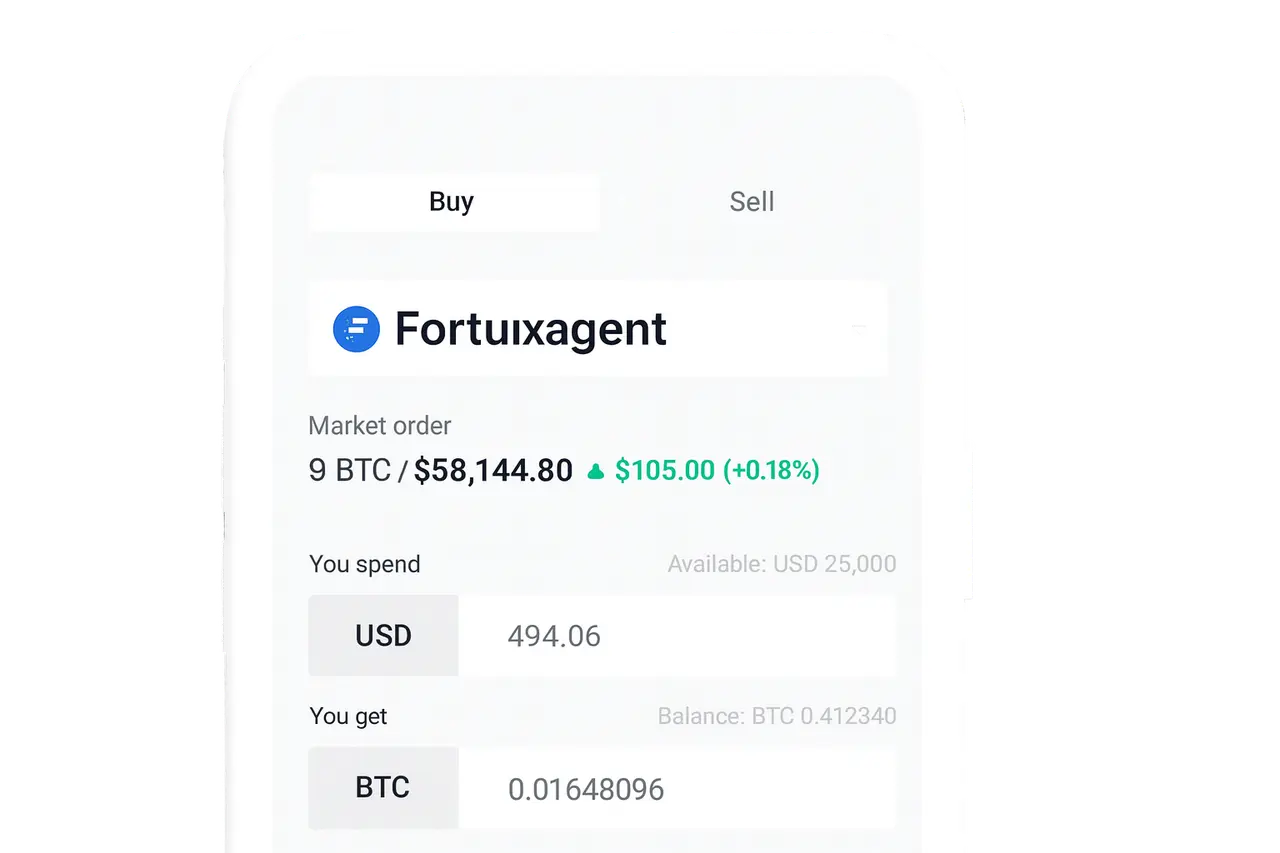 Trading UI mockup